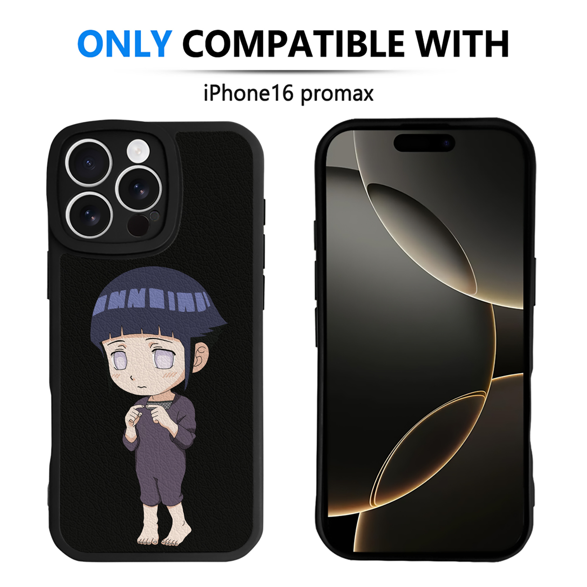 （画像用） NARUTO -ナルト- 日向ヒナタ Hyūga Hinata 【iPhone 16シリーズ対応】シリコンスマホケース（レザー調） 材質：シリコン
